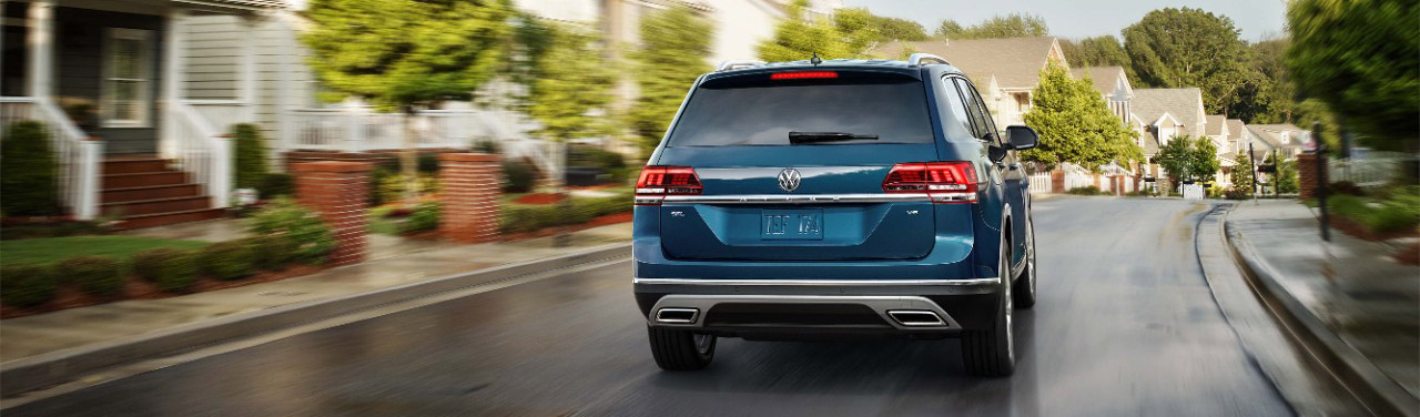 The all new VW Atlas driving the Volkswagen Atlas
